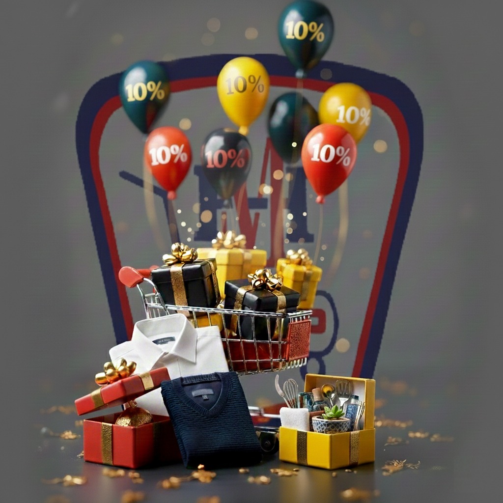 خصم 10% على قسم الملابس و الادوات المنزليه